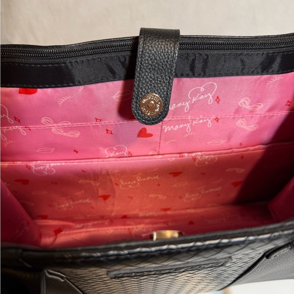 NEW MARY KAY CONSULTANT BAG MAKEUP LARGE QUILTED BLACK ORGANIZER TOTE - Picture 6 of 8